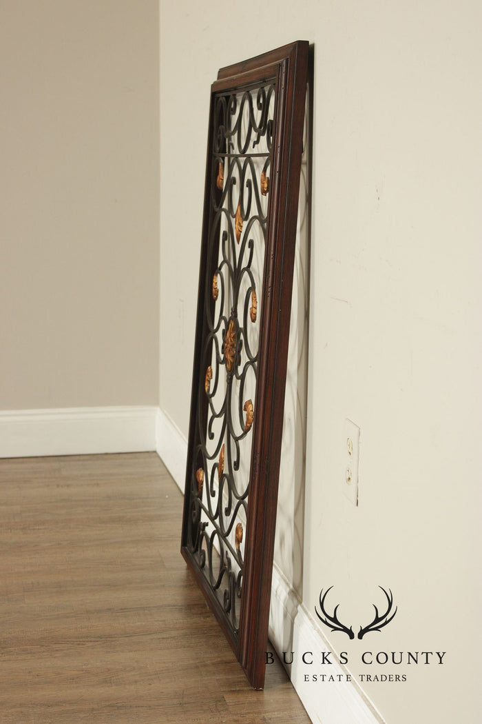 Spanish Baroque Style Partial Gilt Wrought Iron Wall Decor