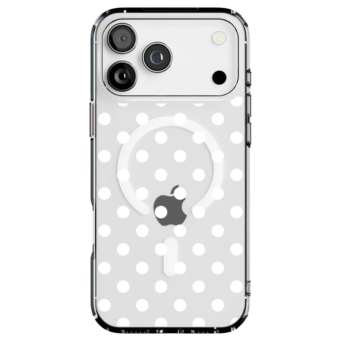 Spotted in SoHo | White Polka Dot Case - iPhone 17 Pro