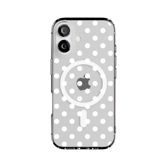 Spotted in SoHo | White Polka Dot Case - iPhone 16