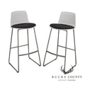 Steelcase Coalesse Enea Lottus Pair Sculpted Sled Bar Stools