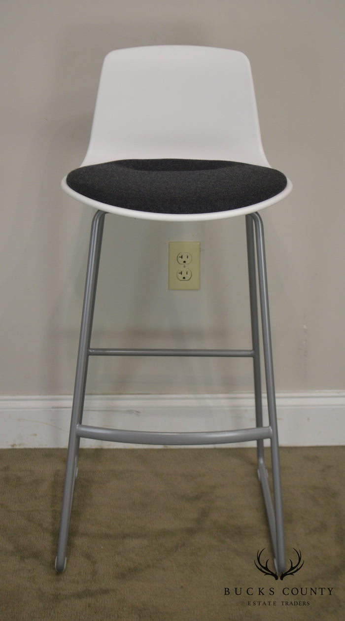 Steelcase Coalesse Enea Lottus Pair Sculpted Sled Bar Stools