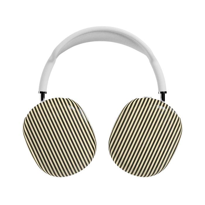 Stripes and the City | Black Pinstripes AirPods Max Case - AirPods Max