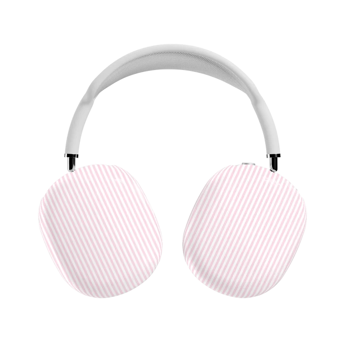 Stripes and the City | Light Pink Pinstripe AirPods Max Case - AirPods Max