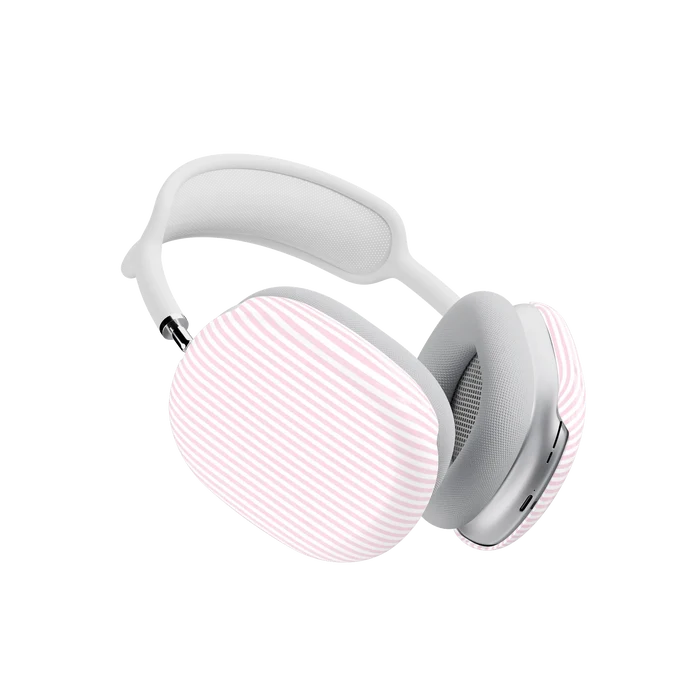Stripes and the City | Light Pink Pinstripe AirPods Max Case