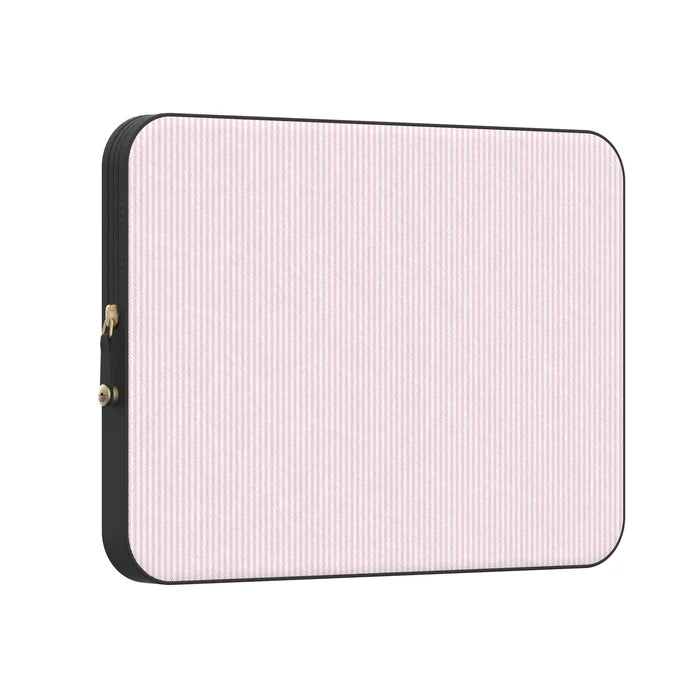 Stripes and the City | Light Pink Pinstripe Laptop Case
