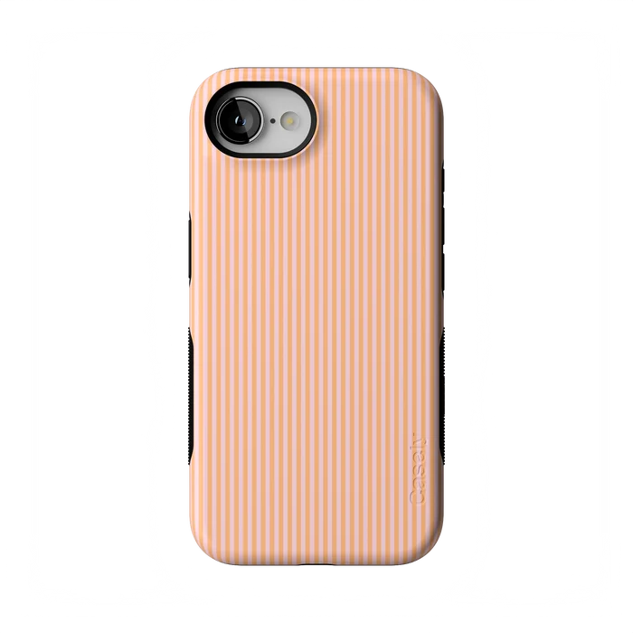 Stripes and the City | Orange & Pink Pinstripe Case - iPhone 16E