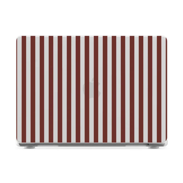 Sunday in Brooklyn | Burgundy Stripes Laptop Shell