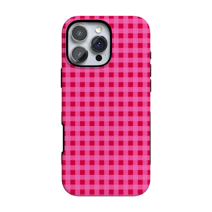 Sweet Jam | Hot Pink Gingham Case - iPhone 16 Pro