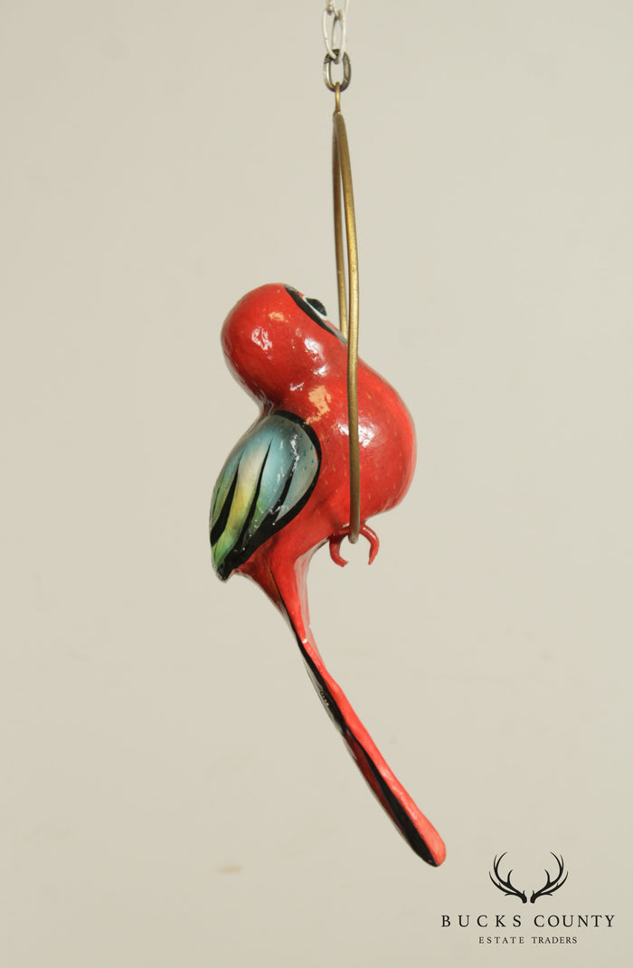Tonala Mexico Folk Art Hanging Bird Sculpture