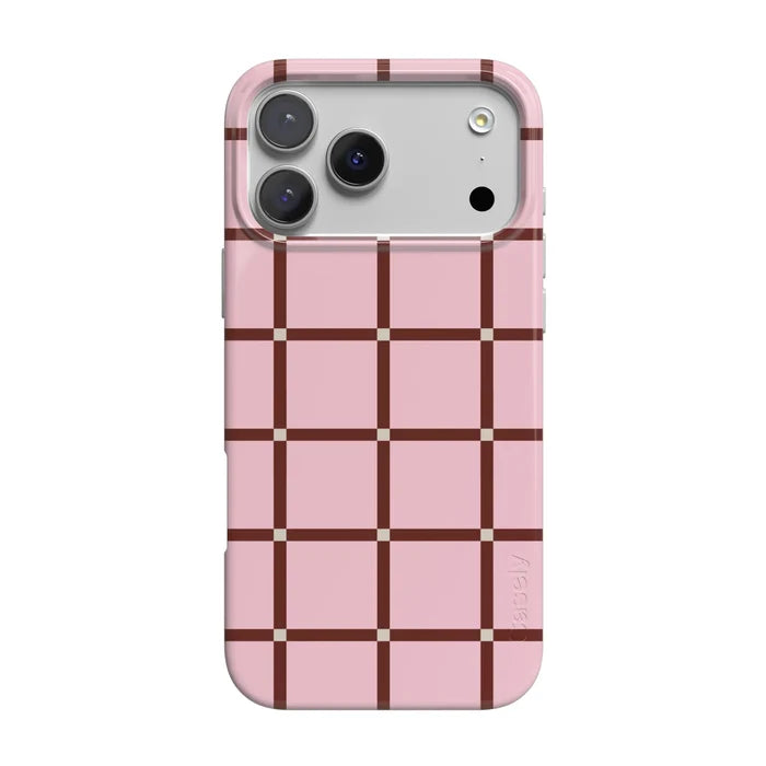 Uptown Gridlock | Pink Checkerboard Case