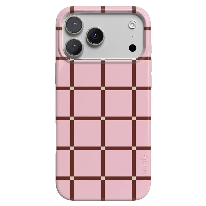 Uptown Gridlock | Pink Checkerboard Case