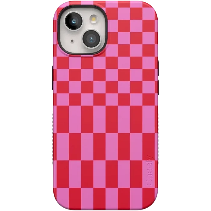 Vibe Check | Pink Checkerboard Case Phone Case Casetry Bold Flex + MagSafe® iPhone 15 Plus
