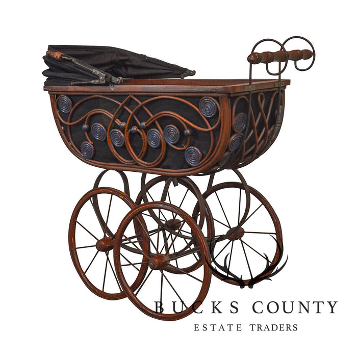 Victorian Style Doll Baby Carriage