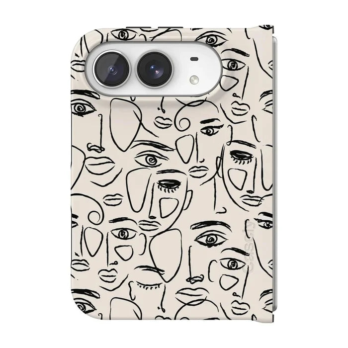 We're All Human | Minimal Face Art Case iPhone Case get.casely Classic + MagSafe® iPhone Duo