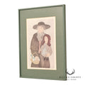 Xtian Newswanger Amish Folk Art Style Print, 'Old Jake and Katie Glick'