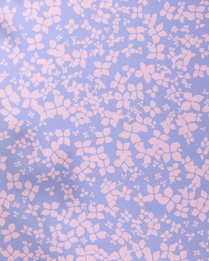 You Give Me Butterflies" by Sareka Unique features irregular pink shapes on a light purple background, creating a delicate, modern look—ideal for a recycled or non-slip yoga towel.